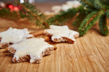 Christams cookies on table