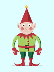 Fototapeta na wymiar Christmas elf standing