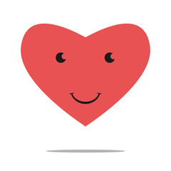 Smiling heart character