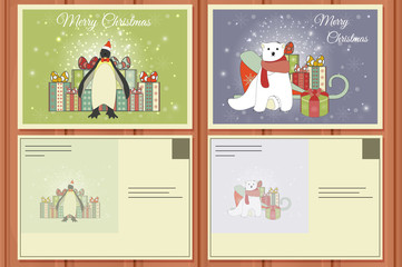 Christmas Set of a Postcards.