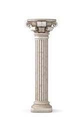 Naklejka premium Classic Greek Pillar. 3d rendering.