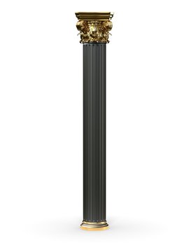 Gold And Black Classic Corinthian Column