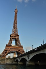 Plakat Paris - La Tour Eiffel - Le Sacré coeur - panoramique