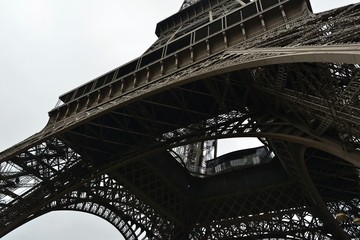 Fototapeta na wymiar Paris - La Tour Eiffel - Le Sacré coeur - panoramique