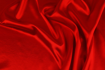Red silk fabric material texture background