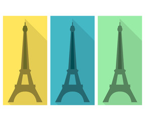 Eiffel Tower. Flat icon