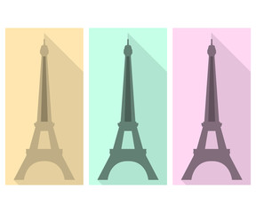 Eiffel Tower. Flat icon