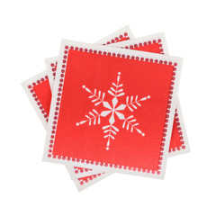 Christmas napkin isolated on white without shadow © azure