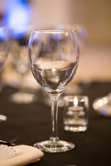 Empty Wine Glass at Wedding