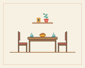 Dining table for date