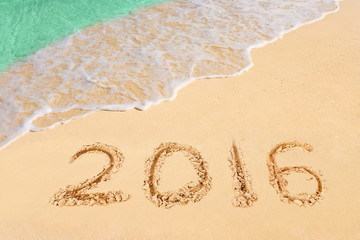 Numbers 2016 on beach