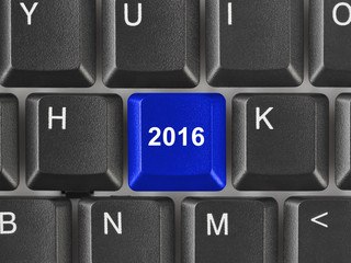 Computer keyboard with 2016 key