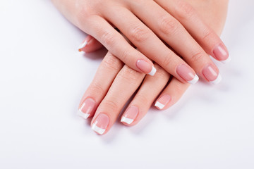 Beautiful french manicure.