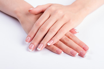 Female classic manicure.