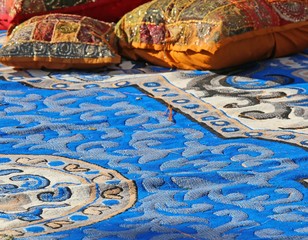 pillows and carpets in a harem Arabic