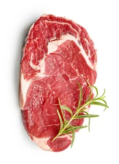 Crédence de cuisine en verre imprimé Viande fresh raw beef steak