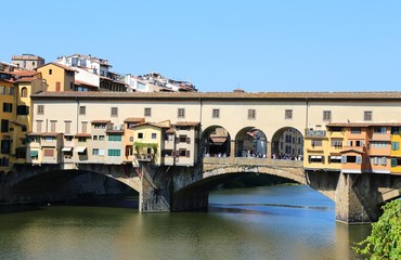 Fototapeta na wymiar Florence Italy Old Bridge called Ponte Vecchio