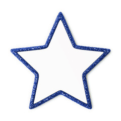 Star with blue glittering border