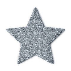 Silver glittering star