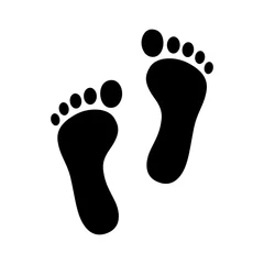 Fotobehang Two footprint / foot print flat icon for apps and websites © martialred