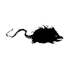 Giant sewer rat flat icon for apps and websites