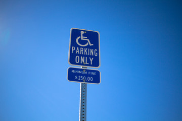 Disabled Parking Only Sign