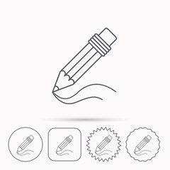 Pencil icon. Drawing tool sign.