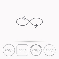 Shuffle icon. Mixed arrows sign.