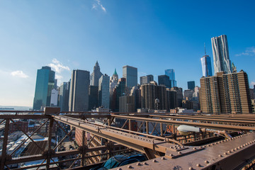 Fototapeta na wymiar Panorama of downtown Manhattan in New York