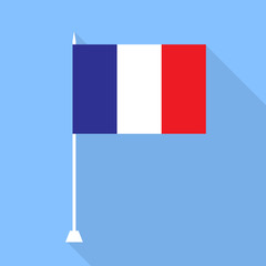 Flag of France. Vector illustration.
