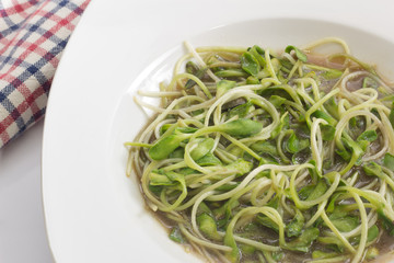fried sunflower sprout with sauce thai style