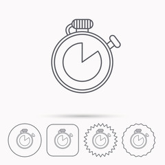 Timer icon. Stopwatch sign.