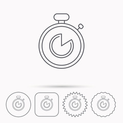 Timer icon. Stopwatch sign.