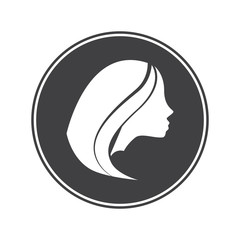Fototapeta premium Girl styling hair icon
