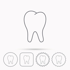 Tooth icon. Stomatology sign.