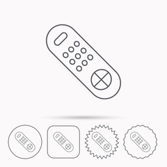 Remote control icon. TV  channels sign.