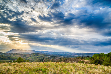 Green rolling hills