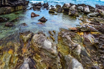 Beach at sunset at Phu Quoc island in Vietnam