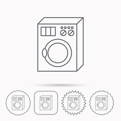 Washing machine icon. Washer sign.