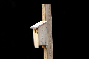 Birdhouse Black Background 