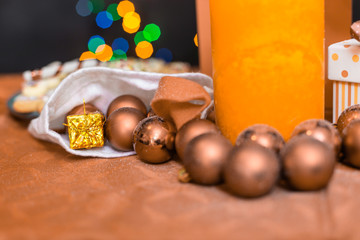 Decorated Christmas tree and Christmas gifts