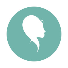 Girl styling hair icon