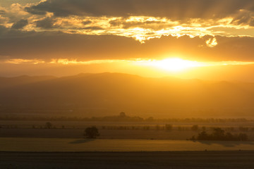 Fototapeta premium rural sunset