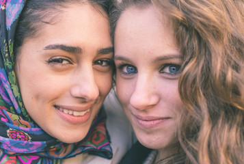 Portrait of smiling women