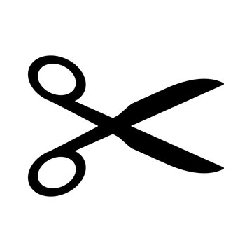 Scissors for cutting flat icon for apps and websites