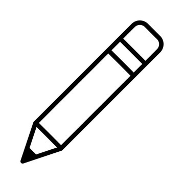 pencil, write or compose line art icon for apps and websites
