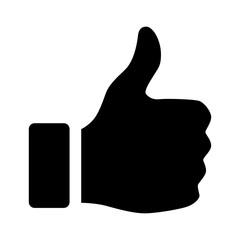 Thumbs up flat icon for apps and websites - obrazy, fototapety, plakaty
