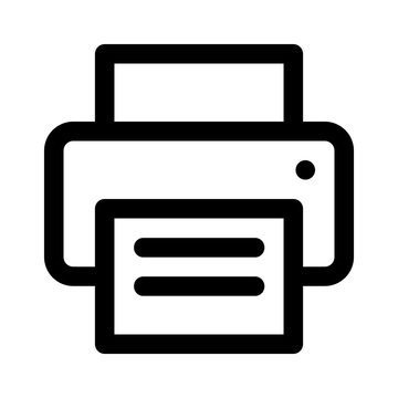 Document desktop printer flat icon for apps and websites
