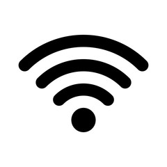 Wifi wireless internet signal flat icon for apps - obrazy, fototapety, plakaty
