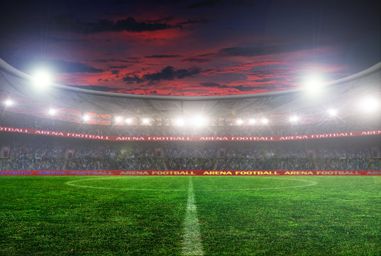 football stadium before the game